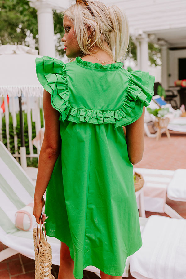 Premium Chic Ruffle Mini Dress in Kelly Green - Ultimate Style Upgrade