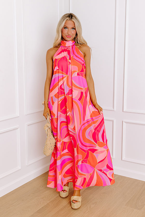 Premium Loving Moment Maxi Dress - Vibrant Pink Elegance