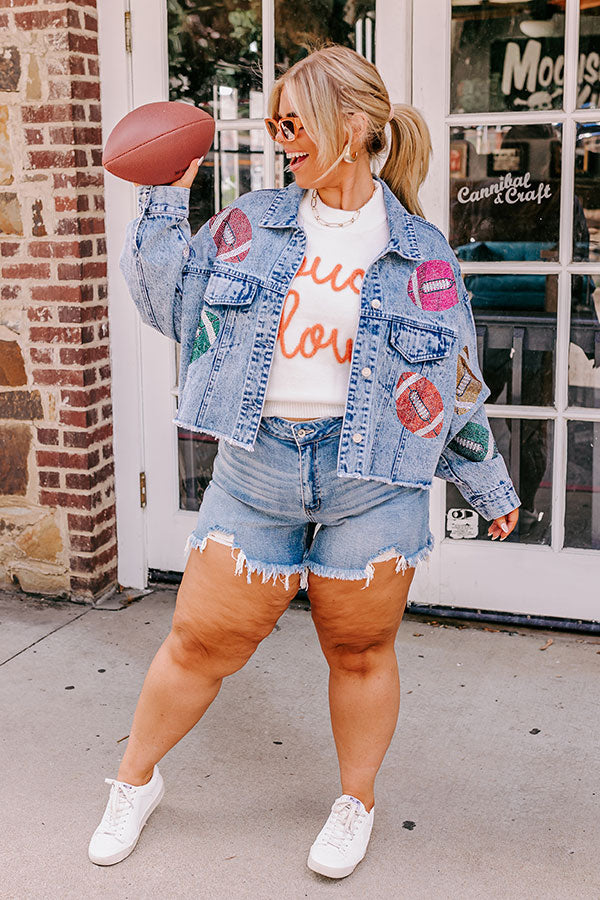 Premium Tailgate Queen Denim Jacket - Ultimate Style for Curves