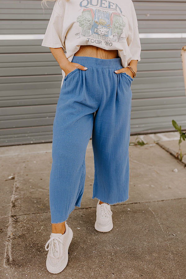 Premium Sandy Coast High Waist Pants - Blue Curves Edition