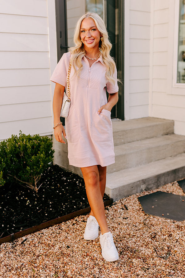 Premium Casual Chic Mini Dress in Blush - Ultimate Style Upgrade