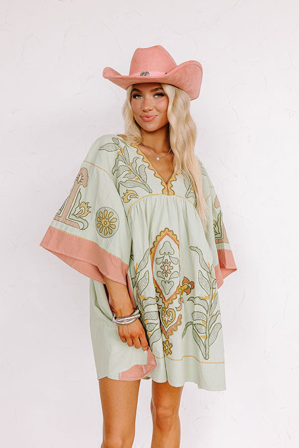 Ultimate Mint Embroidered Babydoll Dress - Sweet Duet Collection