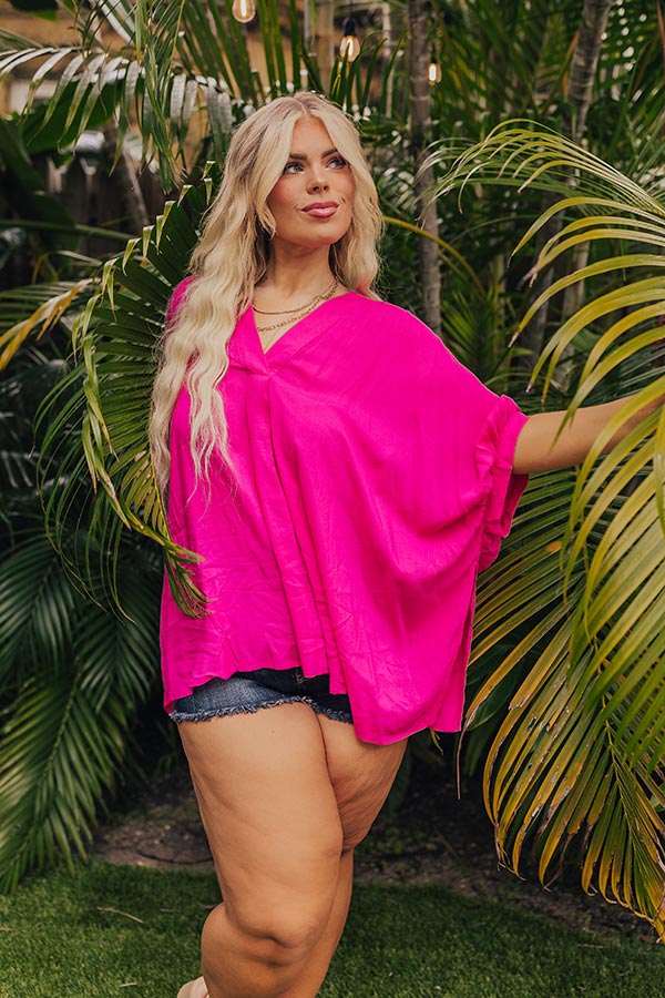 Ultimate Fuchsia Curves Shift Top - Premium Sun-Kissed Sands Collection