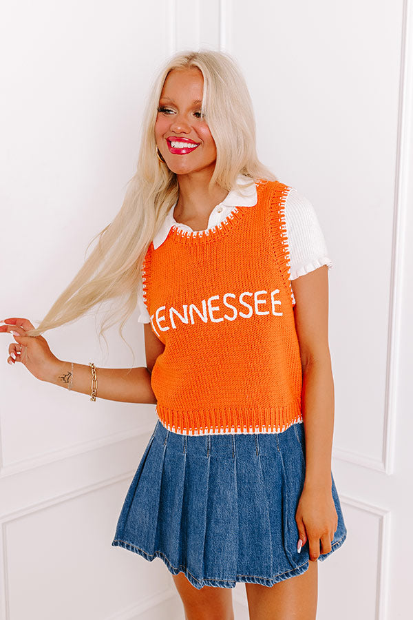 Premium Tennessee Knit Vest Top - Ultimate Game Day Style