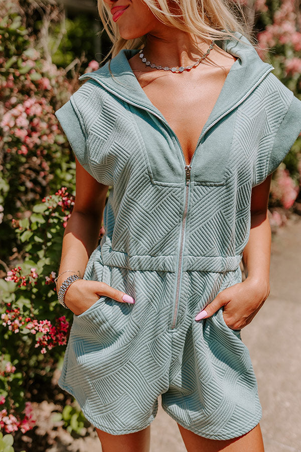 Ultimate Light Teal Coffee Run Cutie Romper