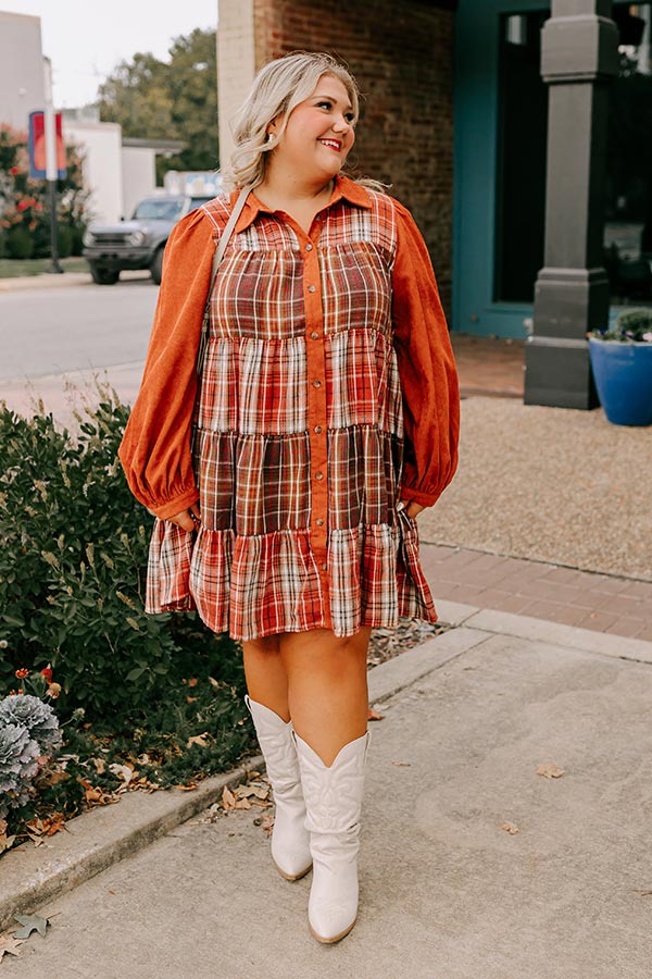 Ultimate Fall Vibes Plaid Mini Dress - Cozy & Chic