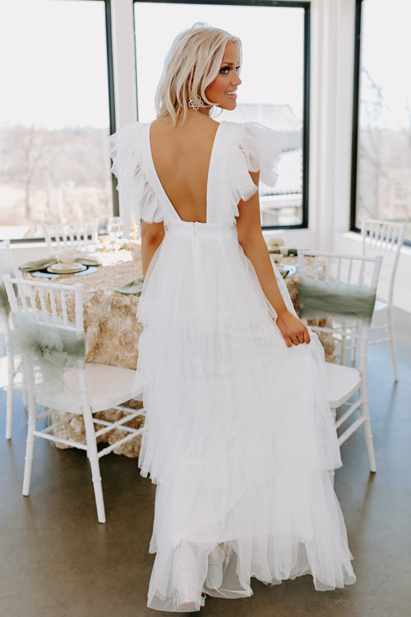 Ultimate Wedding Bells Tulle Maxi Dress - Elegant & Flowy