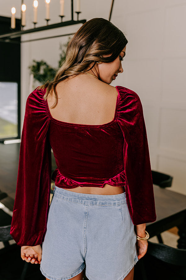 Premium Holiday Velvet Top with Corset Design