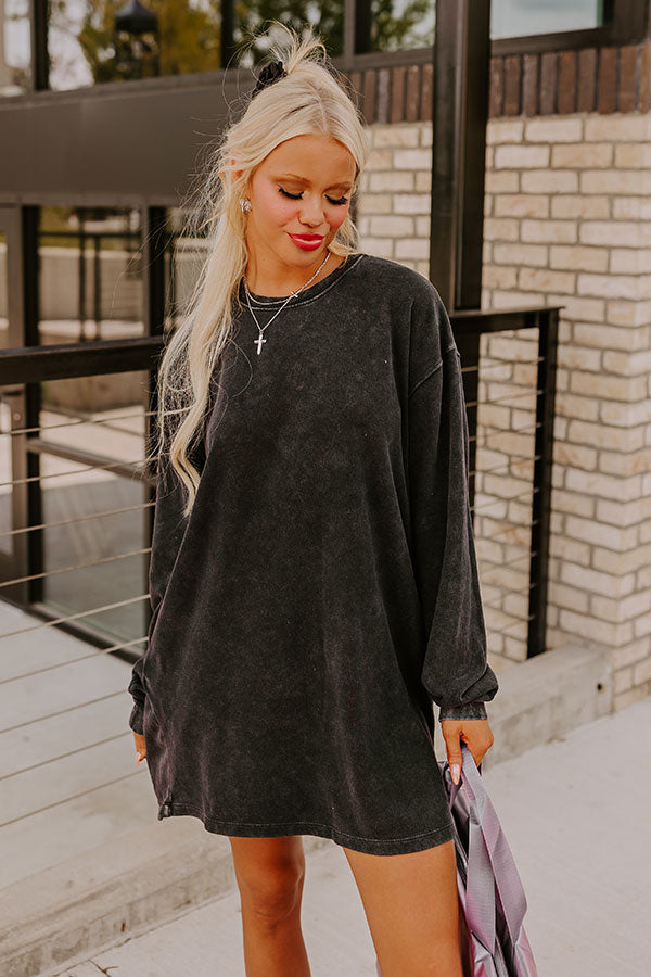 Ultimate Cozy Vintage Sweatshirt Mini Dress - Effortless Style