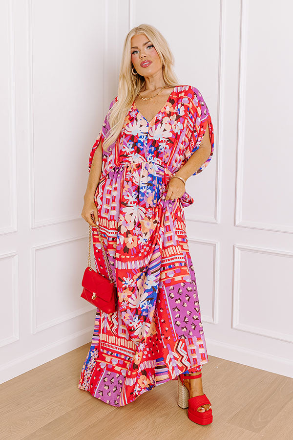 Premium Floral Maxi Dress for Curves - Ultimate Effortless Elegance