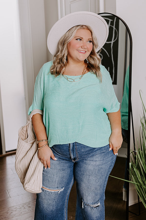 Premium Mint Curves Shift Top - Ultimate Comfort & Style