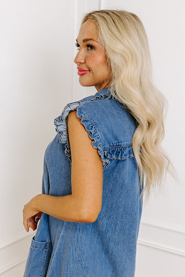 Ultimate Chic Denim Mini Dress - Happy Life Collection