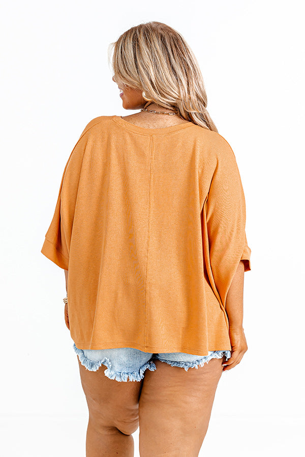 Premium Rust Curves Shift Top - Ultimate Comfort & Style