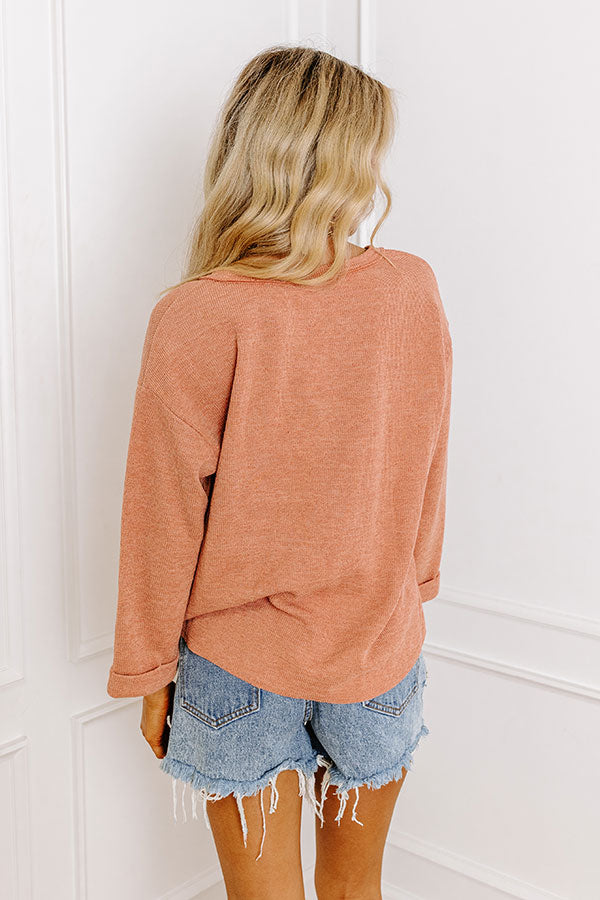 Premium Rust Knit Top - Always There For You