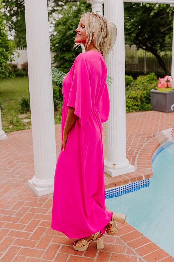 Premium Tulum Maxi Dress - Fuchsia | Ultimate Vacation Style