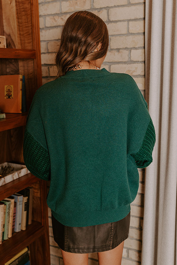 Premium Hunter Green Cable Knit Sweater - Ultimate Comfort & Style