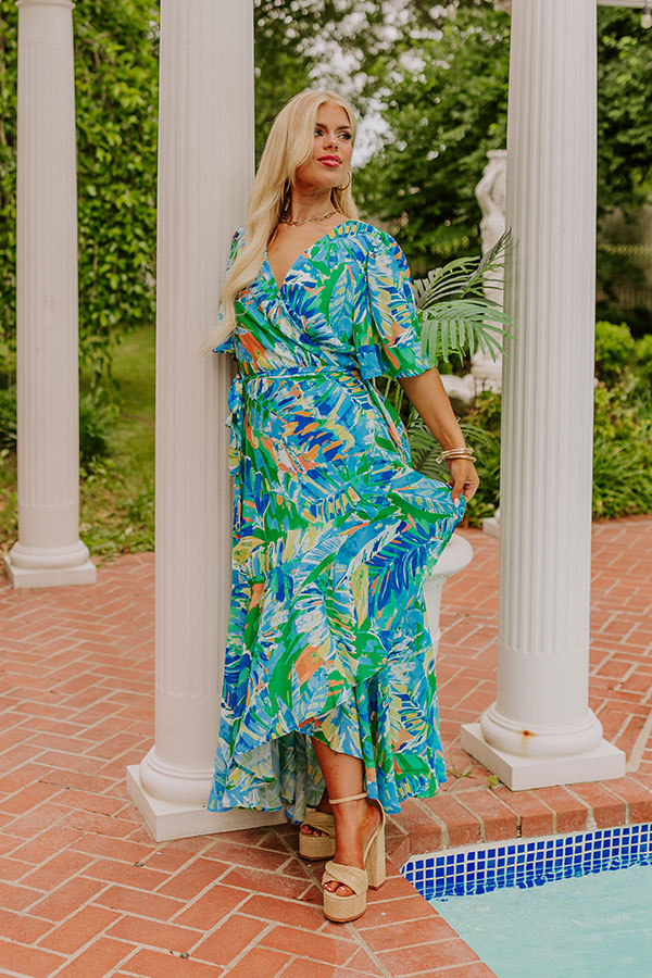 Premium Tropical Wrap Maxi Dress - Ultimate Summer Style