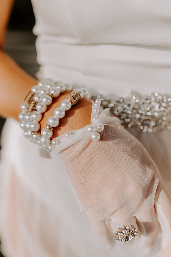 Premium Elegance Mesh Gloves with Pearl Accents