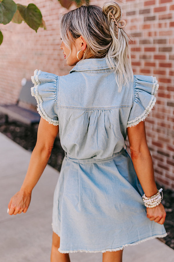 Premium Aleena Chambray Mini Dress - Ultimate Style Upgrade