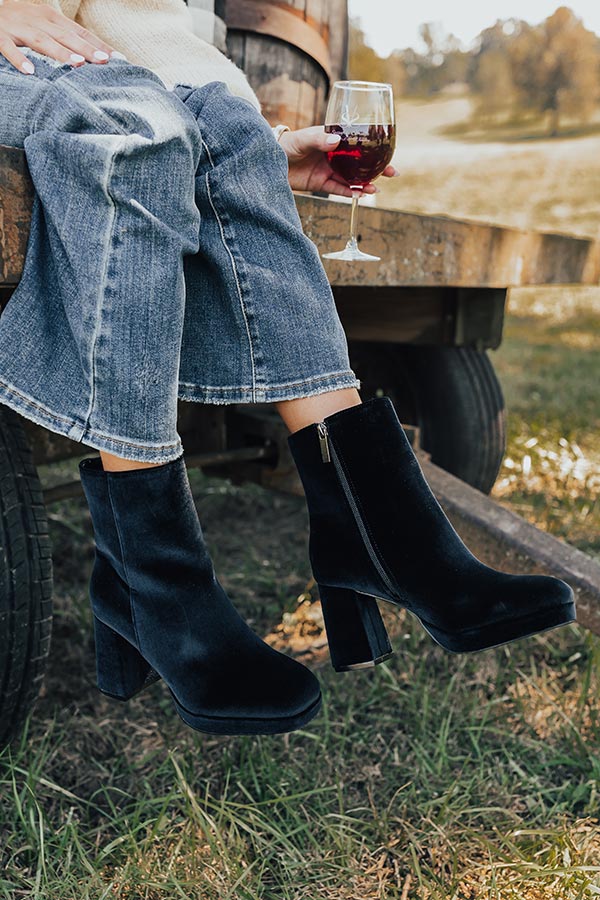 Premium Velvet Bootie - Ultimate Comfort in Black