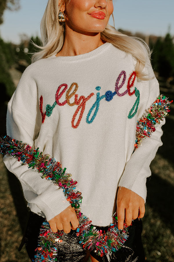 Premium Holly Jolly Tinsel Sweater - Ultimate Holiday Style