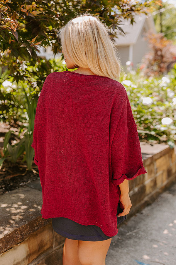 Premium Vineyard Vibes Knit Top – Wine Curves Edition