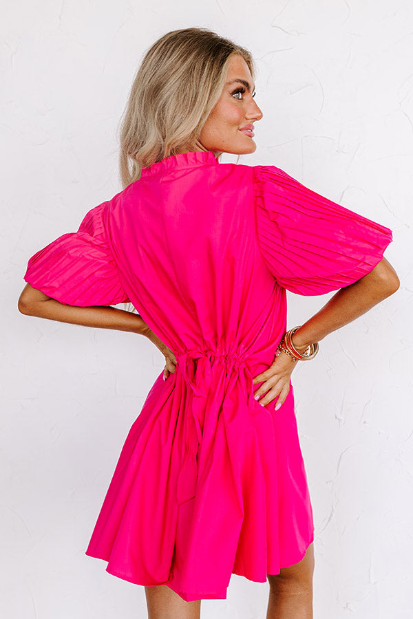 Ultimate Rose Pleated Mini Dress - Talk Of The Town