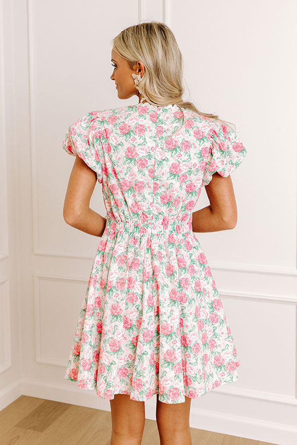 Premium Rose Garden Elegance Mini Dress