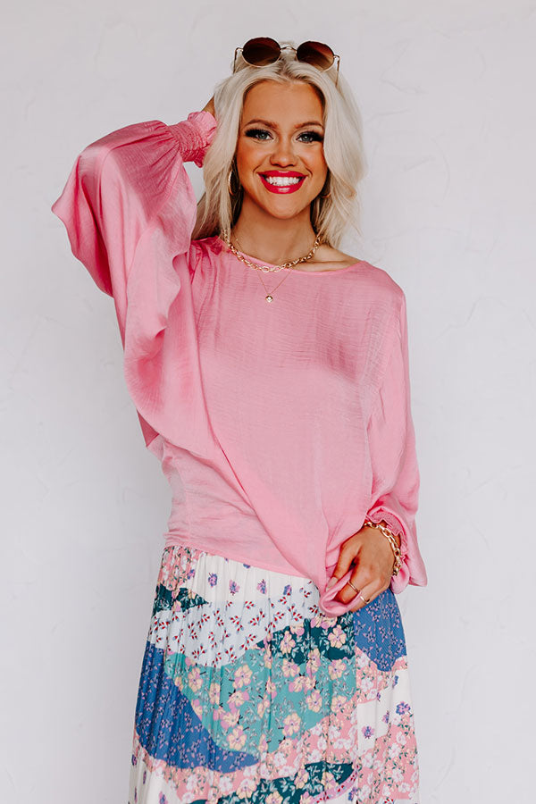 Premium Luxe Saturday Night Shift Top - Pink