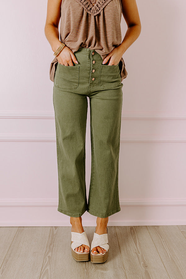 Premium Sage High Waist Jeans - Ultimate Comfort & Style