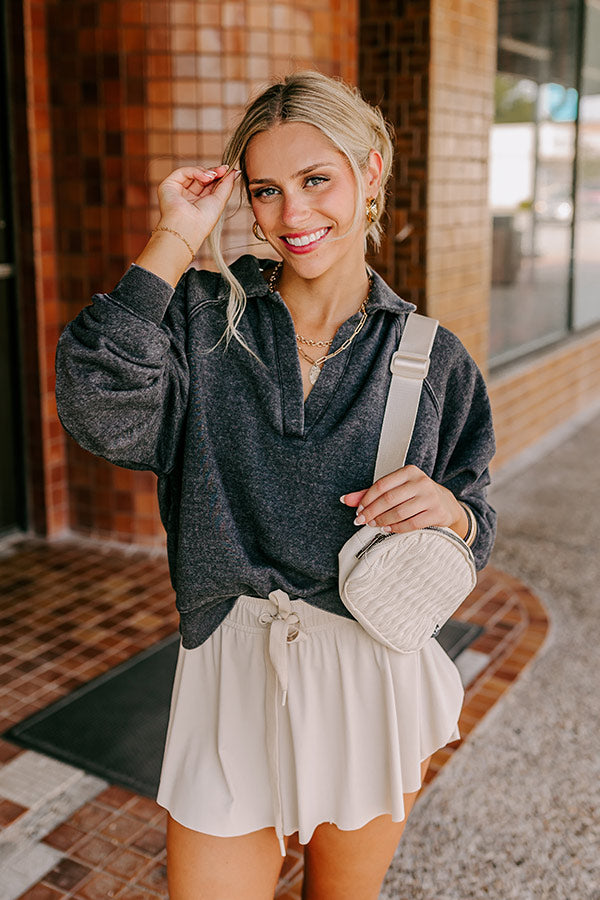 Premium Mountain Lodge Sweatshirt - Ultimate Cozy Charcoal Style