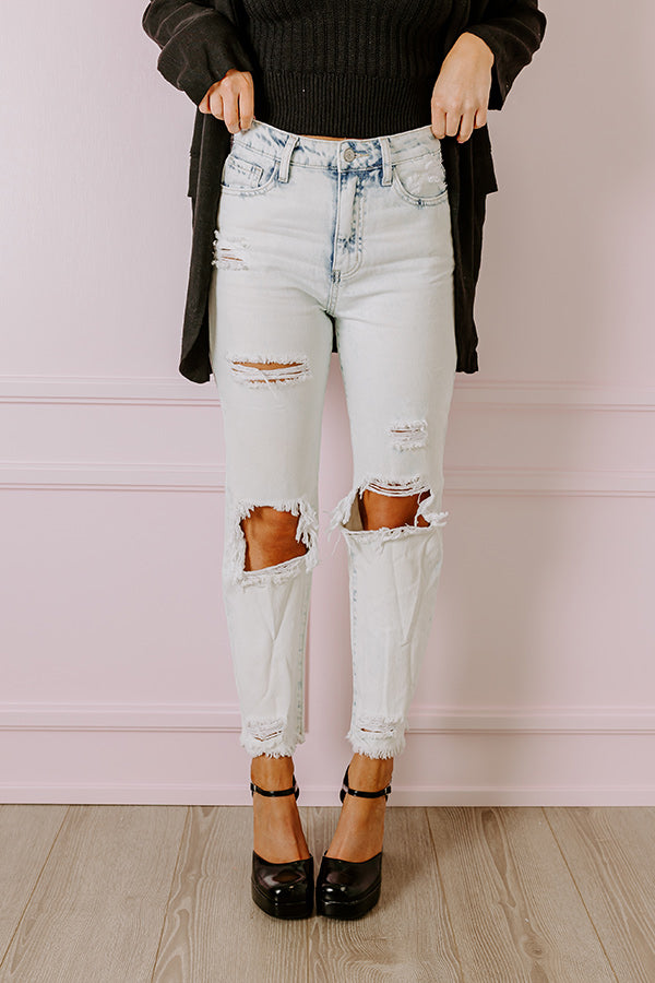 Premium High Waist Distressed Straight Leg Jean - Ultimate Style Upgrade