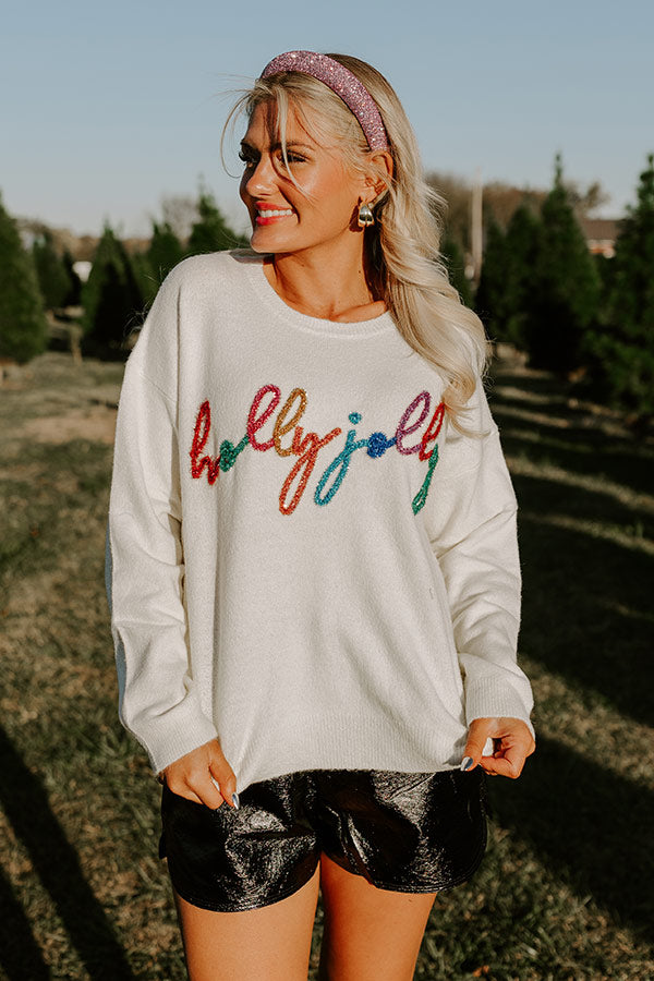 Premium Holly Jolly Tinsel Sweater - Ultimate Holiday Style