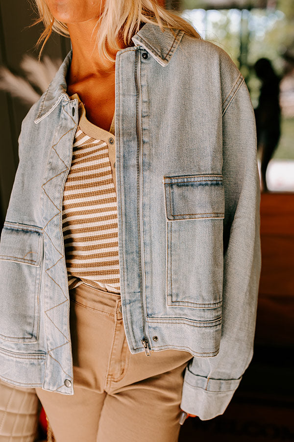 Ultimate Street Style Light Wash Denim Jacket