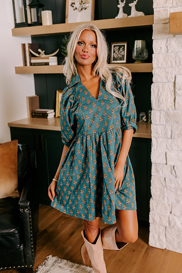 Premium Small Town Charm Floral Mini Dress