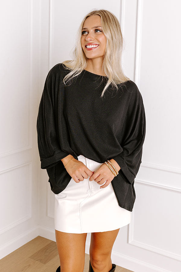 Premium Black Brunch Shift Top - Ultimate Wardrobe Essential