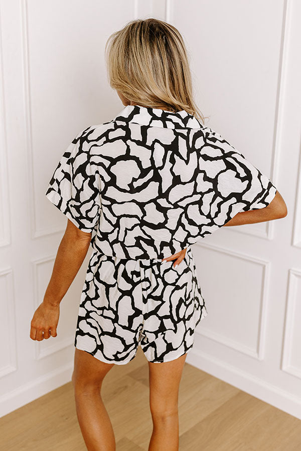 Urban Chic Crackle Print Romper