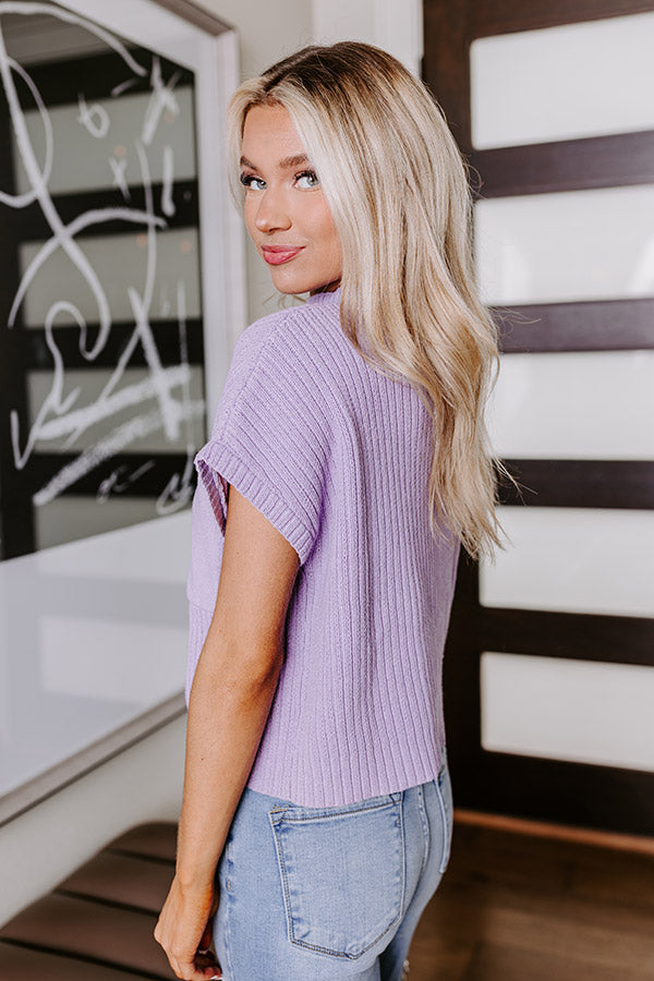 Ultimate Lavender Knit Top - Chic & Cozy