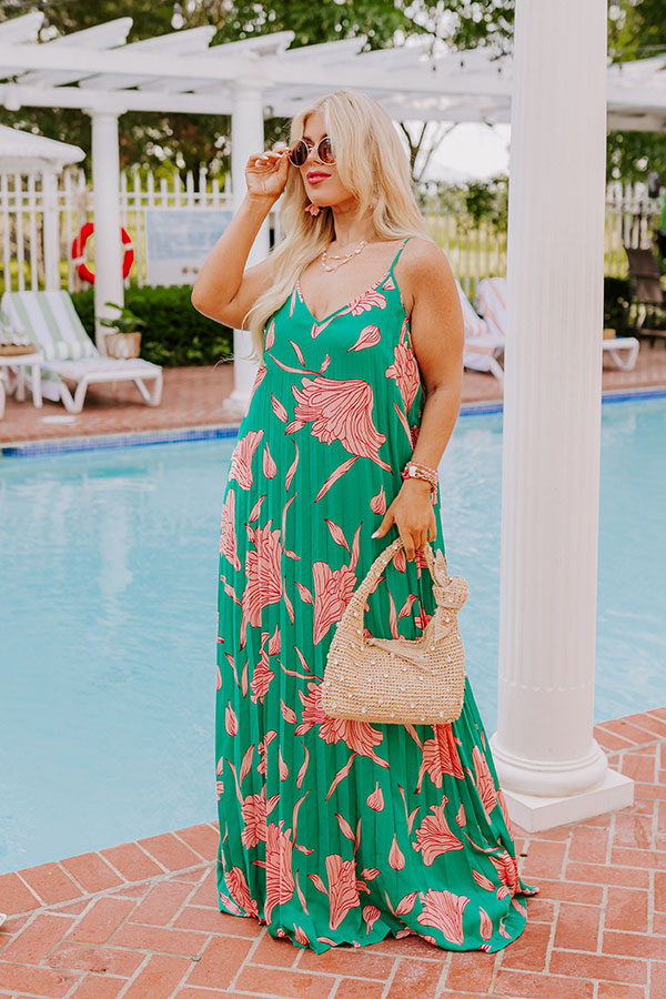 Premium Floral Maxi Dress - Jade Curves Collection