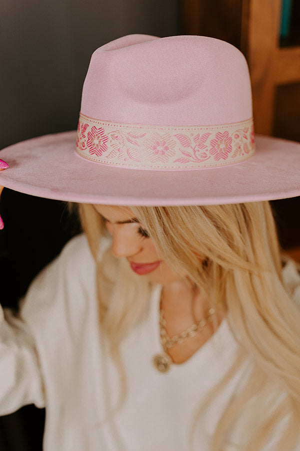 Ultimate Pink Faux Suede Fedora – Premium Style Statement