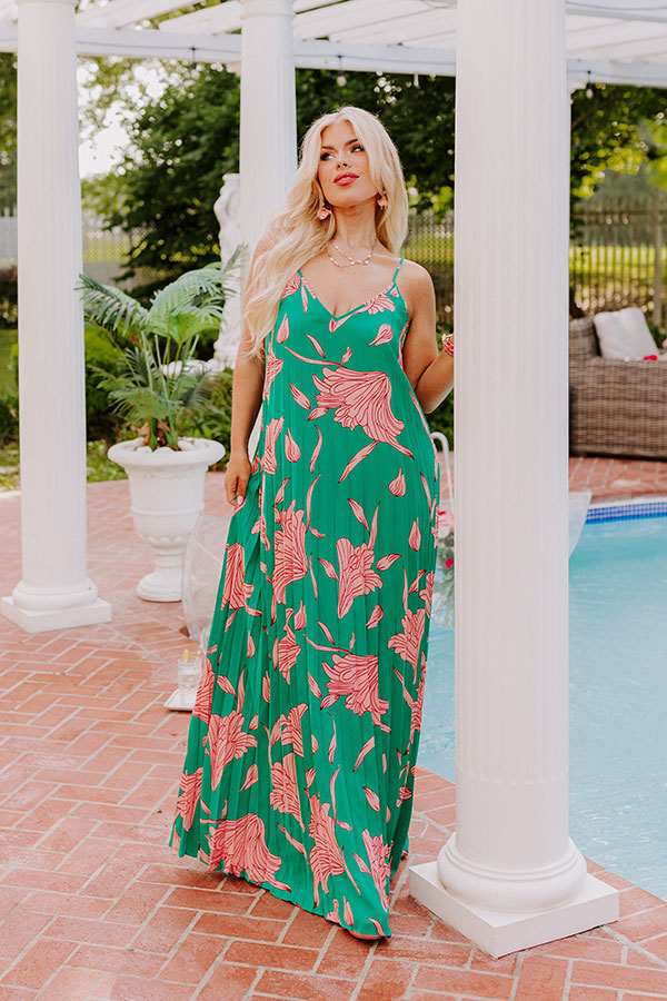 Premium Floral Maxi Dress - Jade Curves Collection