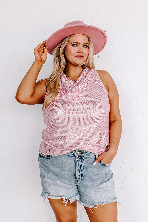 Ultimate Glamour Sequin Top - Pink Curves Edition