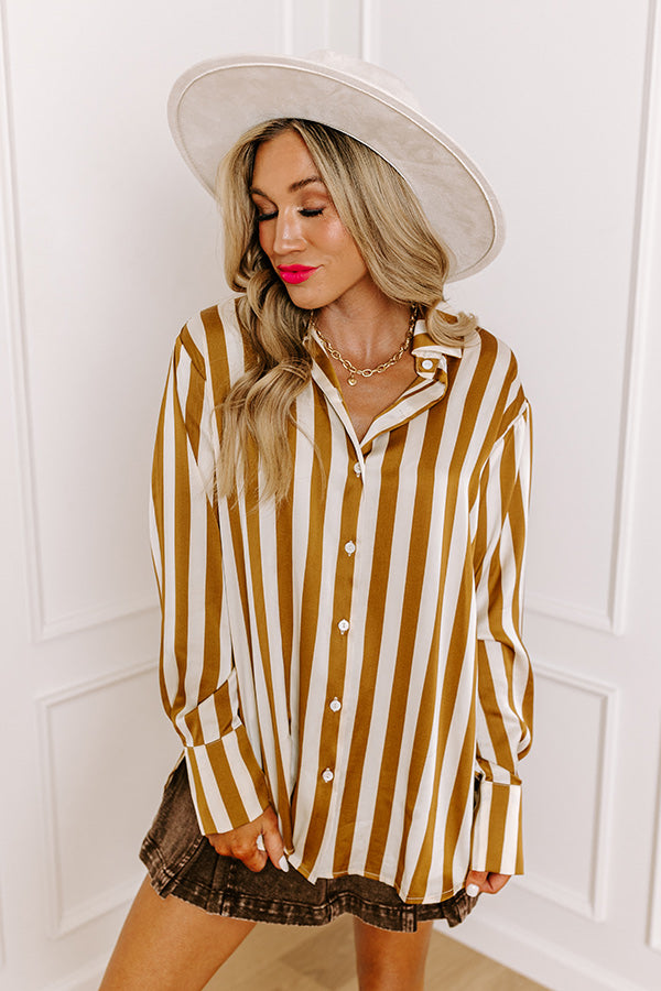 Premium Luxe Stripe Collared Top - Ultimate Style Upgrade