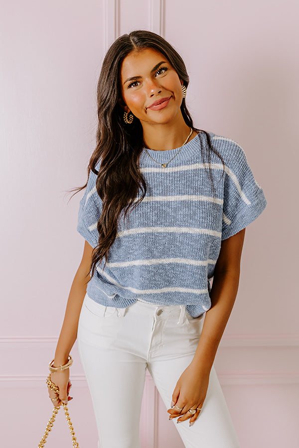 Premium Bayside Brunch Stripe Knit Top - Ultimate Casual Chic