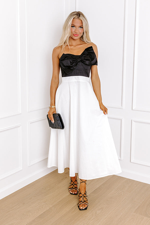 Ultimate Prosecco Perfection Strapless Midi Dress