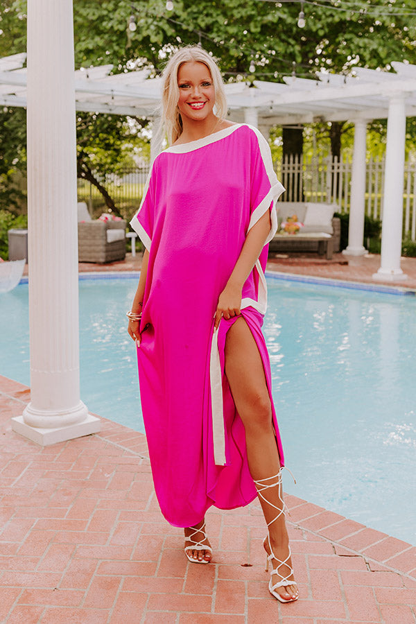 Ultimate Elegance: Orchid Uptown Caftan Maxi Dress