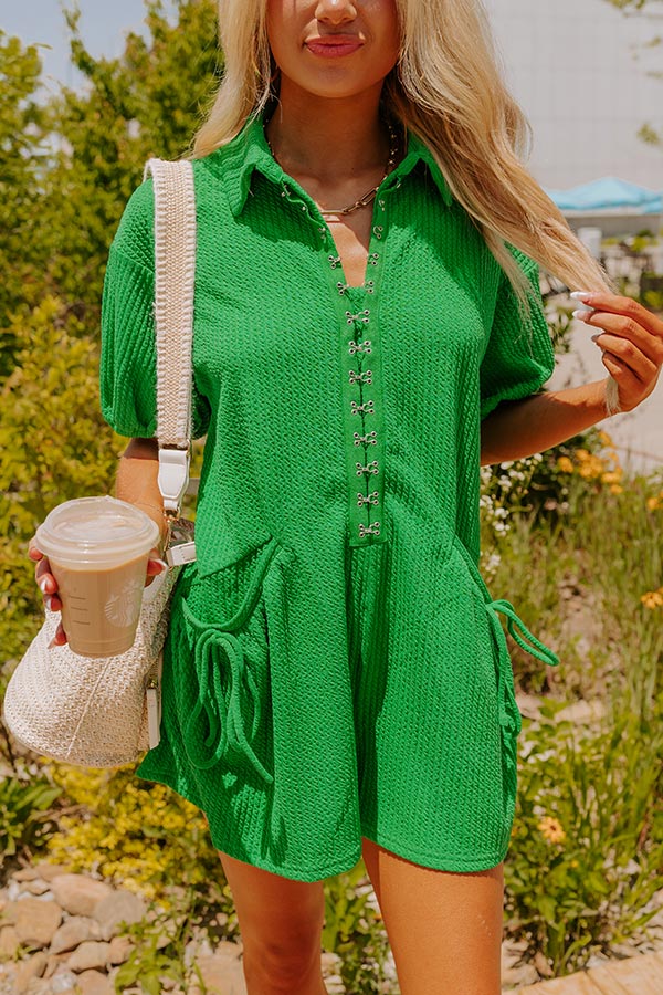 Premium Lakeside Green Romper - Ultimate Summer Style