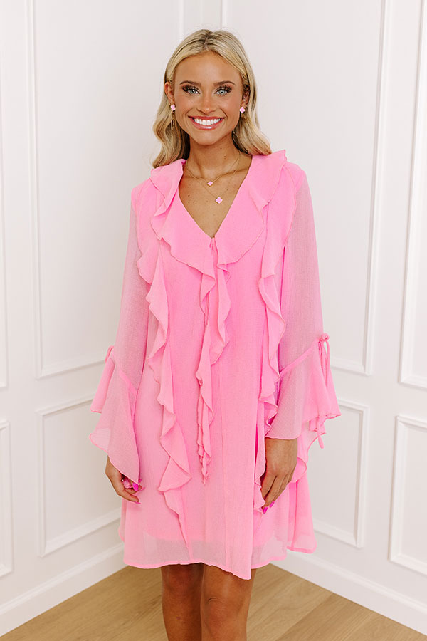 Ultimate Sips & Sweets Ruffle Mini Dress - Effortless Elegance