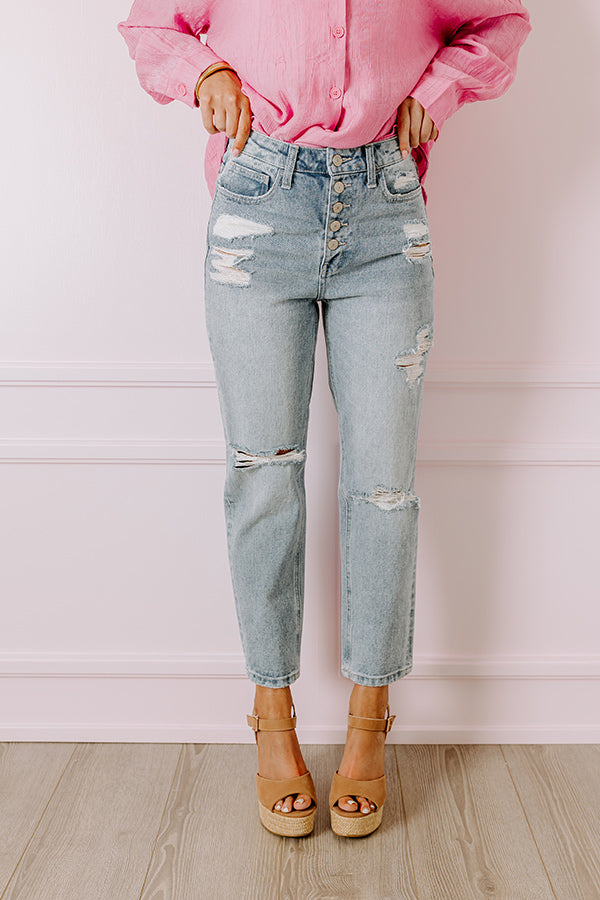 Premium High Waist Distressed Skinny Jeans