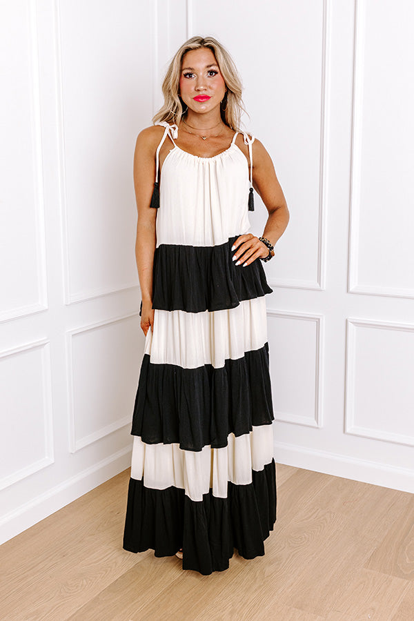 Premium Oceanside Bliss Tiered Maxi Dress – Ultimate Summer Style